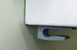 Command-Strip Under Desk-mounting headset holder