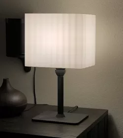 Curvy Lamp Shade with Stem Assembly
