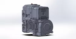 ESTRUSORE MK3S+ CON VENTOLA VERTICALE - CARRELLO X CON CUSCINETTI LUNGHI E LED SENSORE IR