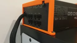 EVGA 650 GQ ATX power supply bracket with ECO Mode switch cutout