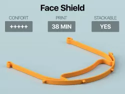 Face shield - Confortable - Fast to print - Stackable