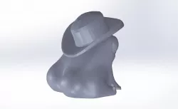 Fred the Frog but he's also a Thicc Cowboy