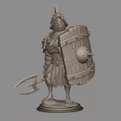 Gladiator Miniature (trident + big shield)