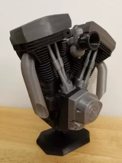 Harley Evolution Engine - Resized and Accessorized
