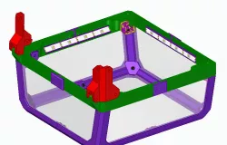 Improved Hinged Voron V0.1 Top-hat with LED holders