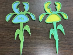 Iris flower garden label name tags