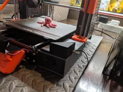 LED light hoods for Prusa printers with side drawers.