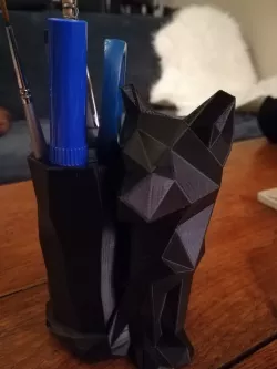 Low Poly Fox Pen Holder