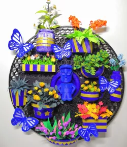Mini Garden : wall hanging/vertical garden using leftover spool or cardboard.