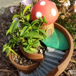 Mushroom House Fairy house planter