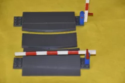 Passage à niveau pour virage R40 de circuit train Lego