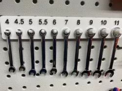Pegboard Holder for Mini Wrenches, metric and SAE