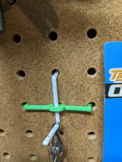 Pegboard Hook Keeper and Pegboard Hook