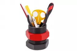 Pencil organizer with screw cap and screw