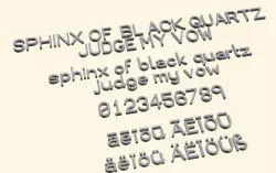 Primitive OpenSCAD Font