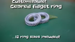 Print-in-place geared fidget ring
