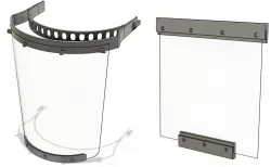 Prusa Face Shield - RC3 (More reliable printing and no laser cutter required)