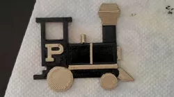 Purdue Train Christmas Ornament