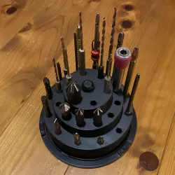 Rotary hexbit organiser