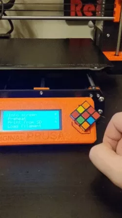 Rubik's Cube knob for Prusa i3 mk3