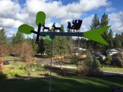 Santa Whirligig