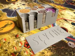 Scythe Coin Holder with Lid - Card Board & Metal Coins