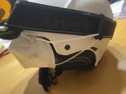 Ski helmet COVID mask holder for ski glasses variant 2