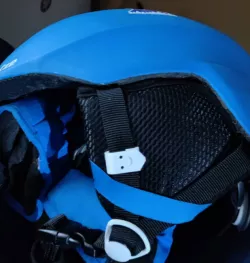 Ski helmet FFP2 COVID mask holder