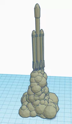 SpaceX Low-Poly Falcon Heavy