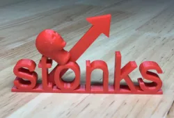 Stonks with Meme Man head