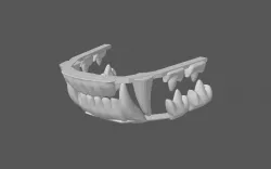 Teeth for a feline fursuit head