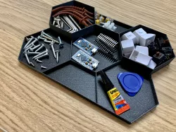 Thin Hexagon Desk Tray