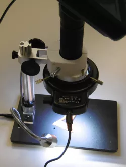 two-part light-ring mount for AndonStar LCD microscope 144 LED