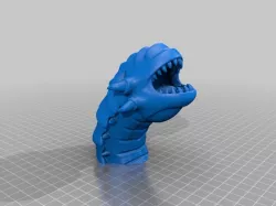 Wall mount Purple worm monster