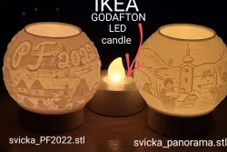 Winter themed Lanterns for IKEA LED candles //Ladovská zima - lithophane na led svíčku + PF 2022//