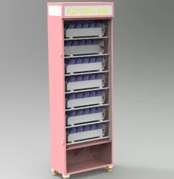 3d design of vertical unmanned vending machine