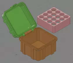 AAA Battery Storage Box with separate inlay
