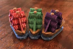 Catan Seafairers - pirate ship - no seafoam so sails can be player color
