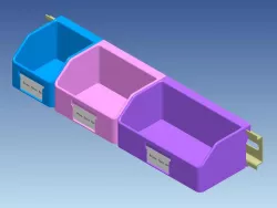 DIN Rail Mounted Open Top Bins