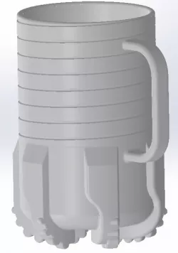 drill bit mug for Porcelain 3D printing-Solidworks