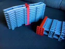 Duplo train rail storage pillar