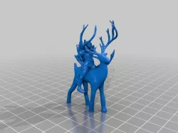 Female ranger on deer