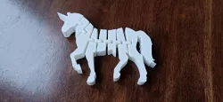 Flexi Unicorn articulated toy horse
