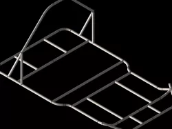 Go kart rear engine chassis