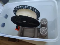 IKEA 365+ Box 10,6 Liter - Filament Dry Box mit 2x Silica Zylinder (für PRUSAMENT 2 Rollen) mit digital Hygrometer
