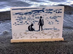 Kids on Beach -Silhouette
