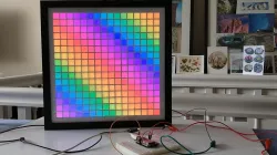 LED Matrix WS2812B ESP32 16x16 grid screen picture frame