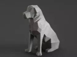 Low Poly Golden Retriever - Beto