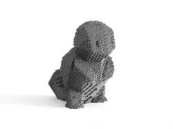 Low-poly voxel Squirtle