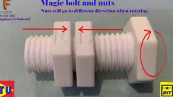 Magic bolt (Nuts will go to different direction when rotating)(double threaded bolt)